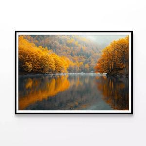 Lake & Trees in autumn  Print 100% Australian Made 120x90cm  (Poster)