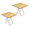 Soga 2x 80cm Wood Square Table White Legs Modern Stylish Home Decor