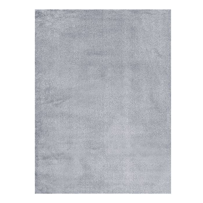 Urban Style Plush Rabbit Fur Rug – Silver | 160 X 240cm