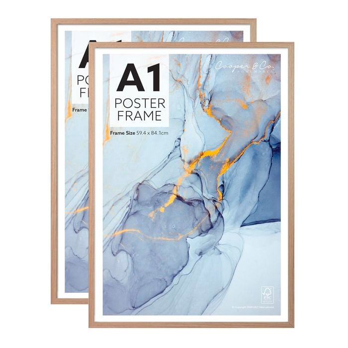 Cooper & Co. Set of 2 A1 Oak Poster Photo Frames