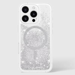 CASE-MATE Silver Splash Glitter MagSafe Case for iPhone 16 Pro | Stylish Drop Protection