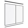 Lugna 2100 x 1801-2400mm Black Optiglass Panels Wardrobe Double Sliding Doors