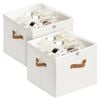 2 Pack Shoe Organizer Zipper Clear Lid Fabric Shoe Storage Box
