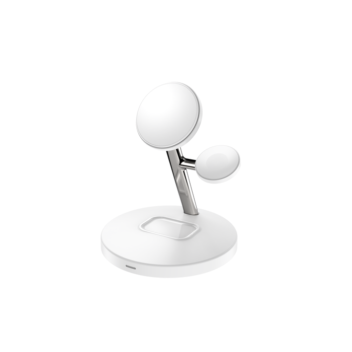 Pisen 15W Wireless Charging Dock — Triple Charger for iPhone, AirPods, and Apple Watch