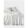 Linen House 400TC Surf Wash White Cotton Sateen Sheet Set Queen