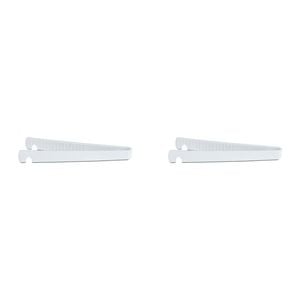 2PK Butterie Plastic Toaster Compact Kitchen Tongs 24x8.7cm - White