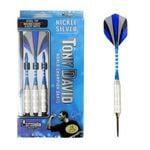 12pc Formula Sports Tony David 18g Darts Flight Shaft w/ Case Nickel Silver