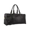 Pierre Cardin Rustic Leather Travel Business Trip Bag Overnight  Black