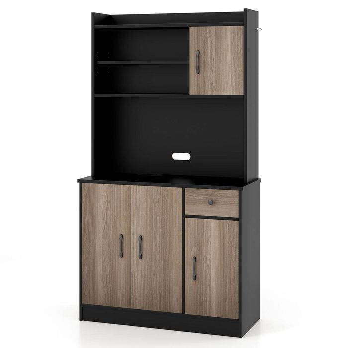 Costway 180cm Kitchen Pantry Tall Storage Cabinet Buffet Sideboard