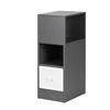 Artiss Narrow Bedside Table Grey Small Side Cabinet 1 Drawer