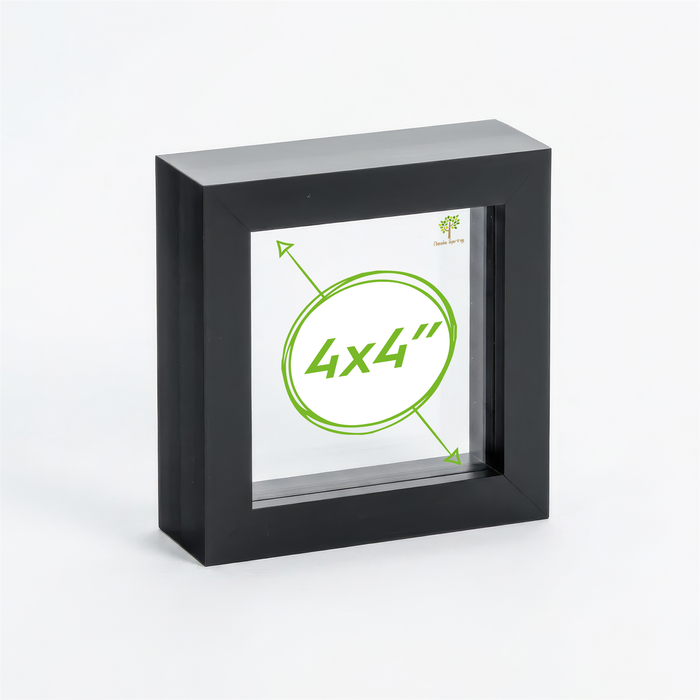Nicola Spring Box Picture Glass Photo Frame, Standing & Hanging - For 4x4" (10x10cm) Photos