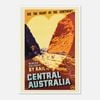 Galrie Vintage Central Australia Train Travel Poster for Winter Holidays, Poster Only, A0 84 x 119cm (33 X 47inch)