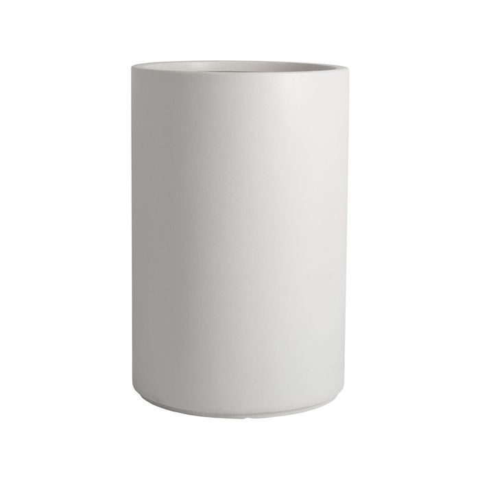 Tuscan Path 28cm White Harper Cylinder Pot