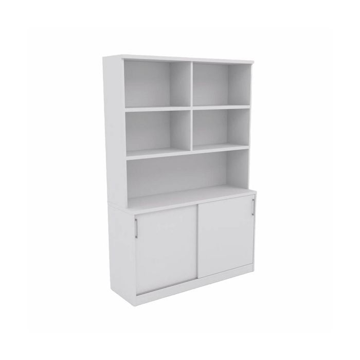 Olg Ekosystem Credenza White With Hutch W720mm X D400mm X H1200mm