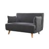 Foret Sofa Bed Futon Recliner Foldable Lounge Couch Convertible 2-seater Grey