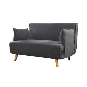 Foret Sofa Bed Futon Recliner Foldable Lounge Couch Convertible 2-seater Grey