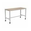 Olg Axis Bar Leaner White Frame New Oak Ravine Top L2100mm X W900mm