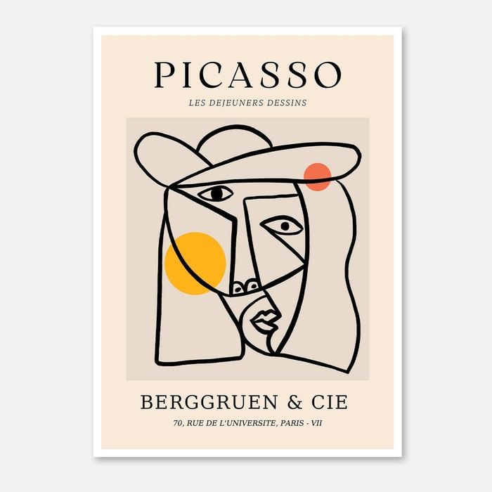 Galrie Picasso's Les Dejeuners Dessins - Iconic Modernist Art Print for Home Decor, Poster Only, 70 x 100cm (28 x 40inch)