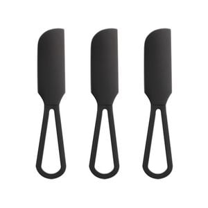 3pc Orson Stainless Steel 14cm Spreader Knife Set - Black