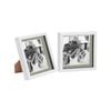 Nicola Spring 2 Piece 8 x 8 3D Shadow Box Photo Frame Set - Craft Display Picture Frame with 6 x 6 Mount - White