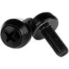 StarTech.com M6 x 12mm - Screws - 50 Pack, Black - M6 Mounting Screws for Server Rack & Cabinet - Mounting Screw