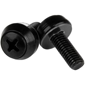 StarTech.com M6 x 12mm - Screws - 50 Pack, Black - M6 Mounting Screws for Server Rack & Cabinet - Mounting Screw