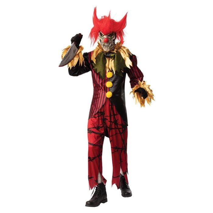 Rubies Crazy Clown Circus Adults Scary Dress Up Halloween Party Costume Size XL