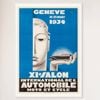 Galrie Vintage 1934 Switzerland XI International Motor Show Geneva Advertising Poster, White Frame, A3 30 x 42cm (12 x 16inch)