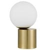 Telbix Setra Modern Table Desk Lamp Light Glass Metal Antique Gold Polished