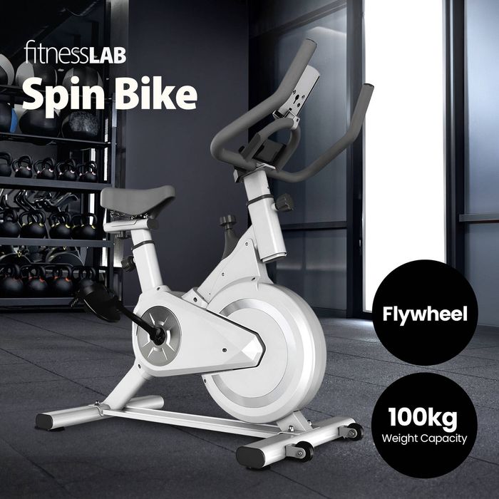 fitnessLAB Spin Bike Exercise Bike Flywheel Fitness Home Gym Exercise ...