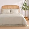 Dreamaker 1500tc Cotton Rich Sateen Quilt Cover Set Oat King Single Bed