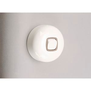 HPM Switch Round 10amp White