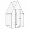 vidaXL Chicken Cage Hen House Poultry Coop Enclosure Silver Galvanised Steel 100x100x190 cm