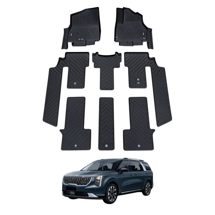 AUSGO 3-Row Set Car Floor Mats for KIA Carnival KA4 Series Hybrid 2024-Onwards Floor Liners