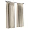 Feiglin 240 x 205cm Pencil Pleat Natural Blockout Curtain 