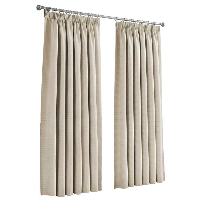 Feiglin 240 x 205cm Pencil Pleat Natural Blockout Curtain 