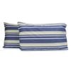 2pc Jason Commercial Brighton Pillow Case 48x73cm Blue/Oatmeal Stripe