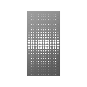 Walpix 1775 x 875 x 0.95mm Perforated Pre-Painted Metal Decorative Screen Folded Profile Vision - Basalt - 0.95mm Basalt