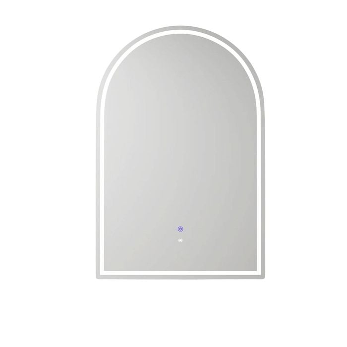 Attica 900 x 600mm Black Oak Otti LED Arch Shaving Cabinet With Powerpoint