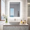 Oakory 50x70cm Rectangular Led Bathroom Mirror 4mm Anti-fog 3-colour Dimmable