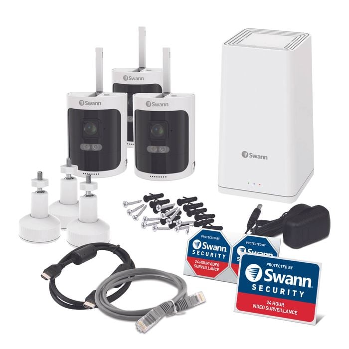 Swann NVW-650 8CH Wi-Fi NVR 1T B/3x NVW-600CMB 2K Cameras