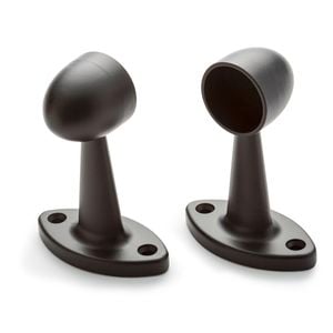 Sandleford 25mm Black Rod Fitting Pillar End - 2 Pack