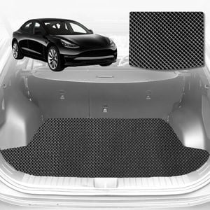 6D Diamond Car Boot Mat for Tesla Model 3 2017-2023-Cargo Mat-Black-Outback GT