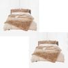 SOGA 2X 200cm Light Camel Fur Throw Blanket