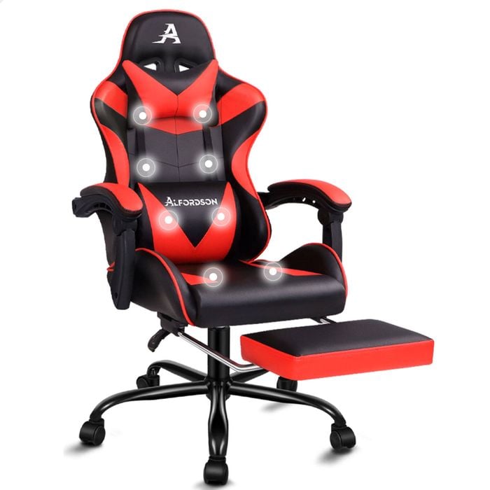 ALFORDSON Massage Gaming Office Chair Red