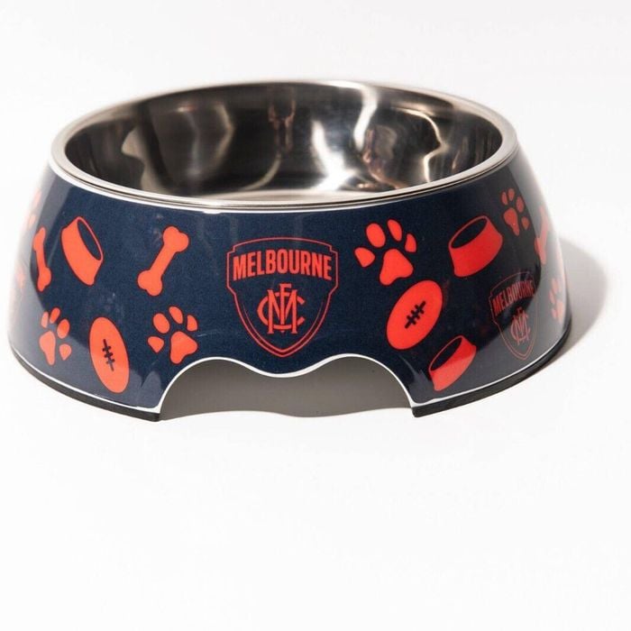 AFL Pet Bowl - Melbourne Demons - Food Water - Dog Cat