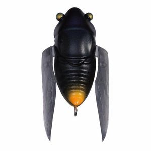 Megabass Tiny Siglett 30mm Cicada Topwater Surface Fishing Lure Insect Mat Black II