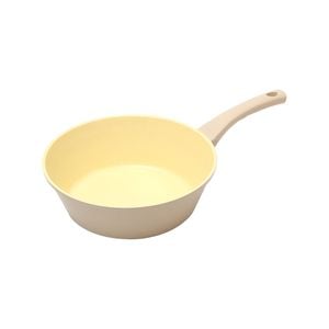 Giorno Felice 28cm Beige IH Wok Pan Ceramic Non-Stick Stir Frypan Induction