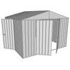 Build-a-Shed 3.0 x 3.0 x 2.3m Gable Triple Hinge Door Shed - Zinc