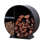 Scandia 750 Black Round Wood Storage